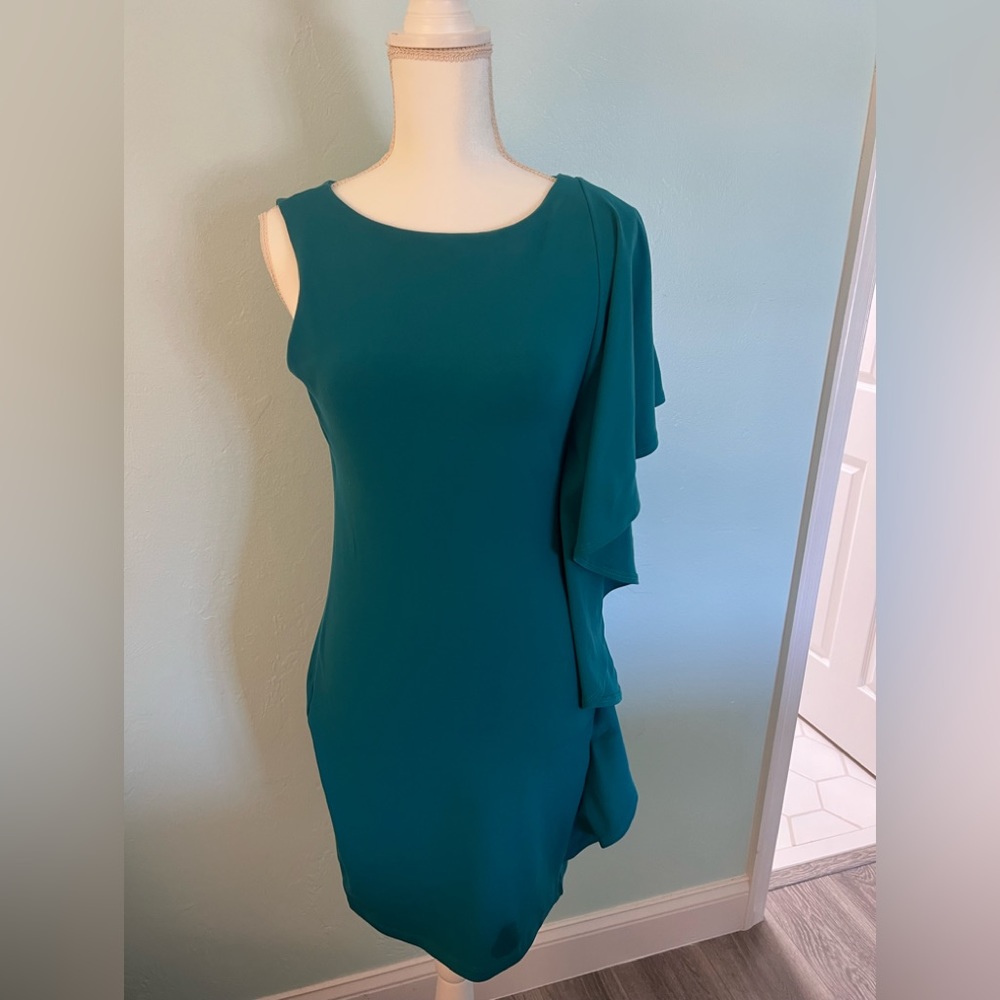 Susana Monaco Verena one shoulder ruffle dress
